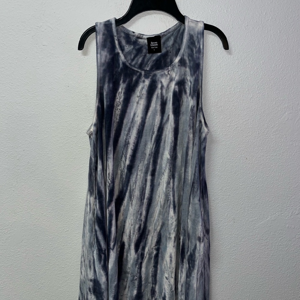 Seven Islands Tie-Dye Sleeveless Dress With Pockets